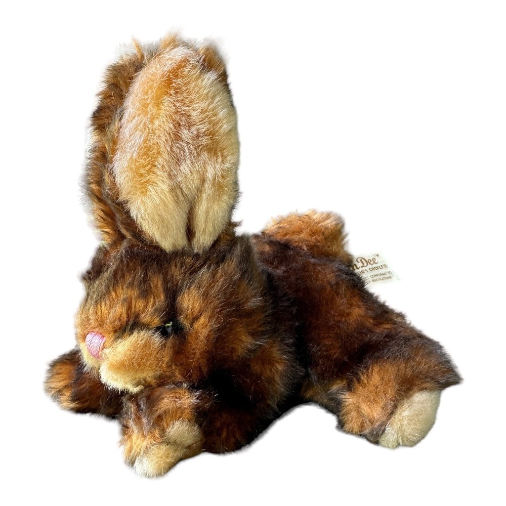 Dan Dee Collectors Choice Brown Fluffy Bunny Rabbit 7 Inch Stuffed Animal Plush
